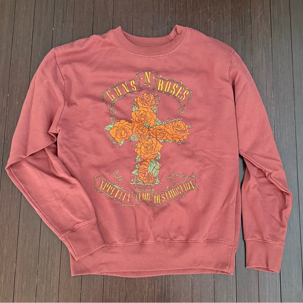 Women's Graphic Sweatshirt in Rust by Guns N' Roses